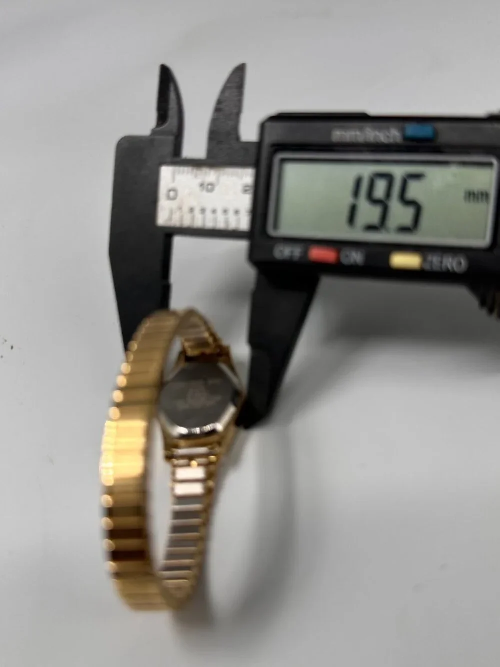 Armitron Watch Women Gold Tone Black Oval Dial Stretch Band New Battery 6